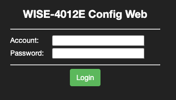 WISE-4012E web interface login