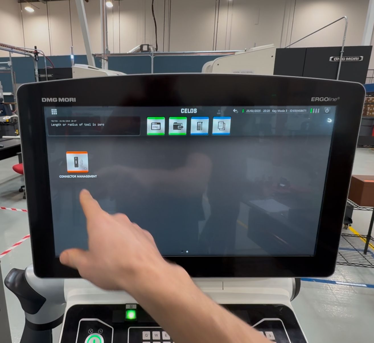 CELOS home screen page 2 — Connector Management app found after scrolling