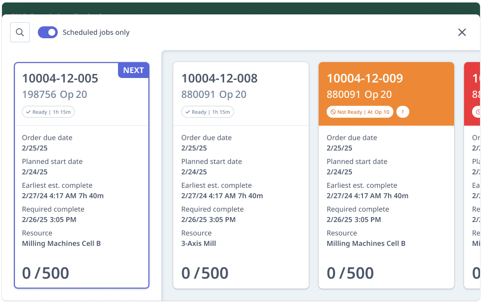 Reviewing a suggested match with candidate job list