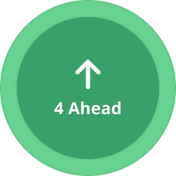 Ahead — green up arrow